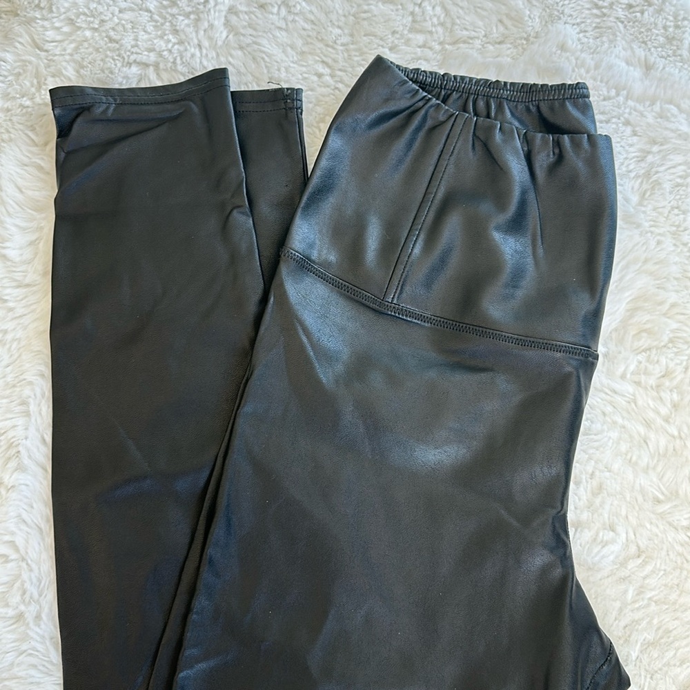 Wilfred Black Faux Leather Leggings